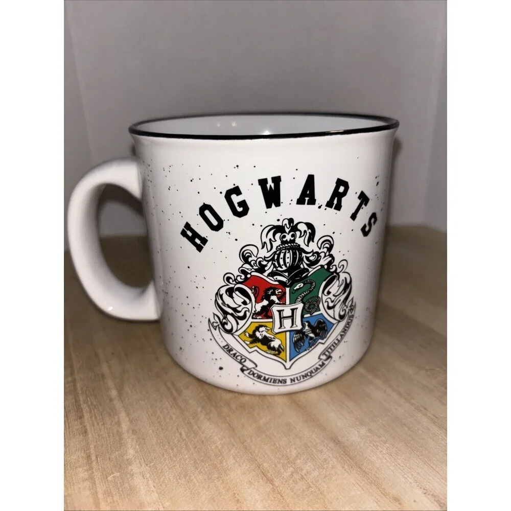 Hogwarts Crests Coffee Mug Cup 20 oz Oversize Ceramic Harry Potter Silver buffal